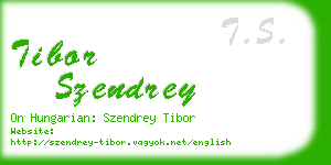 tibor szendrey business card